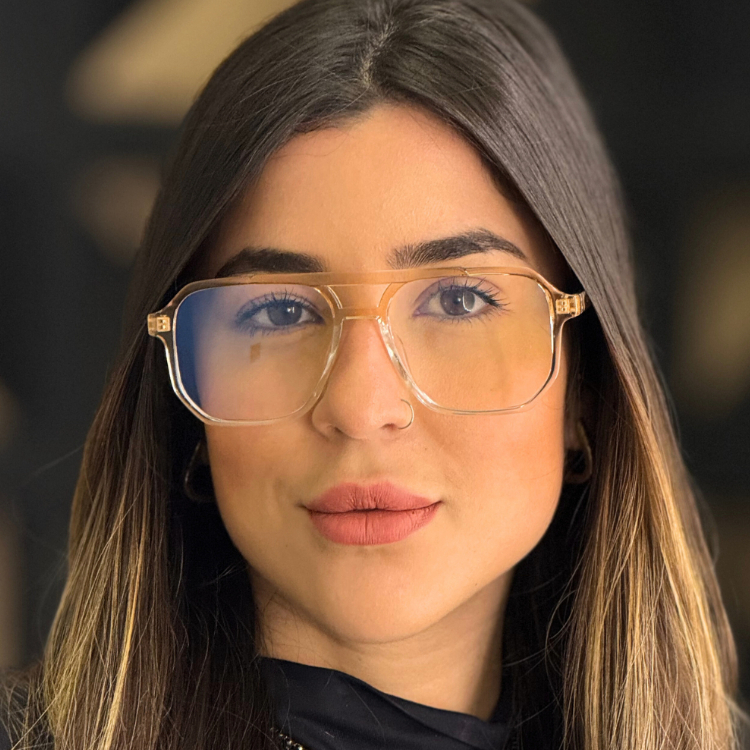 Óculos Anti Luz Azul Aviador Feminino Cristal Proteção Uso Computador e Telas
