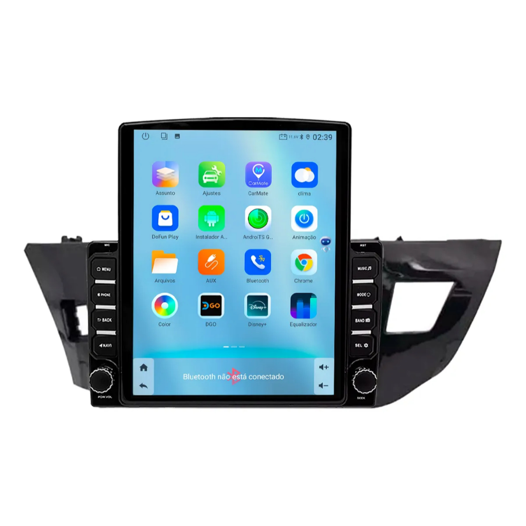 Central Multimidia 9,7p Tesla Toyota Corolla 2014 - 2017 Carplay Android Auto