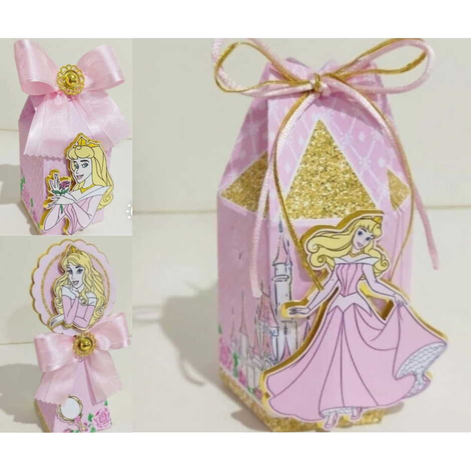 ENVIO RAPIDO/CAIXINHAS PERSONALIZADAS/LEMBRANCINHAS/PERSONALIZADOS/PEGUE E MONTE:TEMA BELA ADORMECIDA (PRINCESA AURORA)