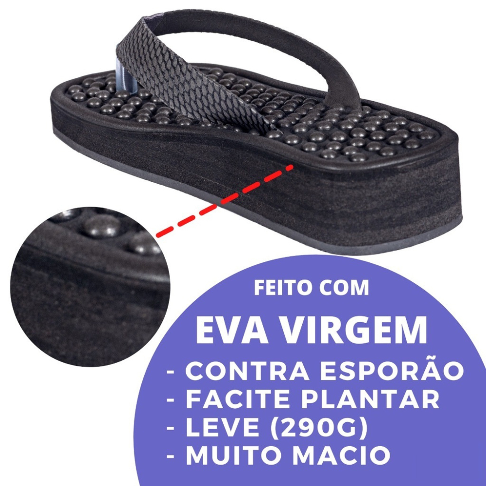 Sandalia Chinelo Ortopedico Massageador Para Esporão E Fascite Plantar Original em Oferta na Shopee