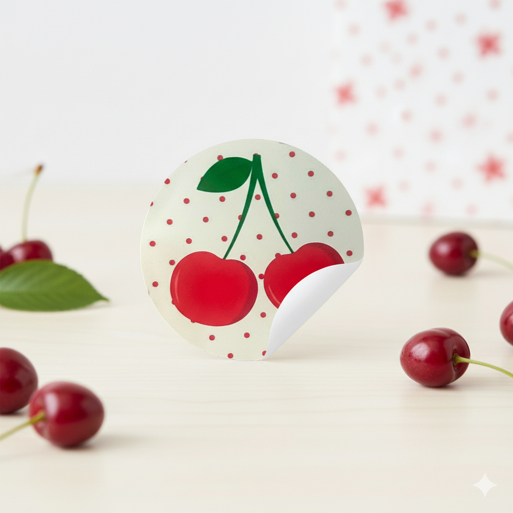 60 ADESIVOS 5X5 TEMA CEREJINHA PARA LEMBRANCINHAS em Oferta na Shopee