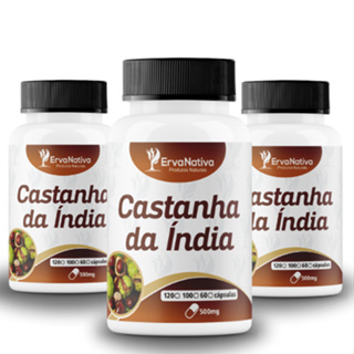 Cas-tanha da ìndia 100 c-a-p | D-o-r-e-s nas Pernas e cansaço em Oferta na Shopee