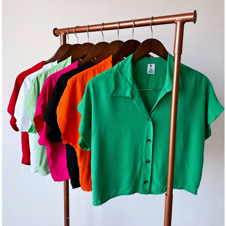KIT 3 Blusa Camisa Feminina Botões Viscose Fresquinha Verão Confortável Estilo Melhor Qualidade em Oferta na Shopee