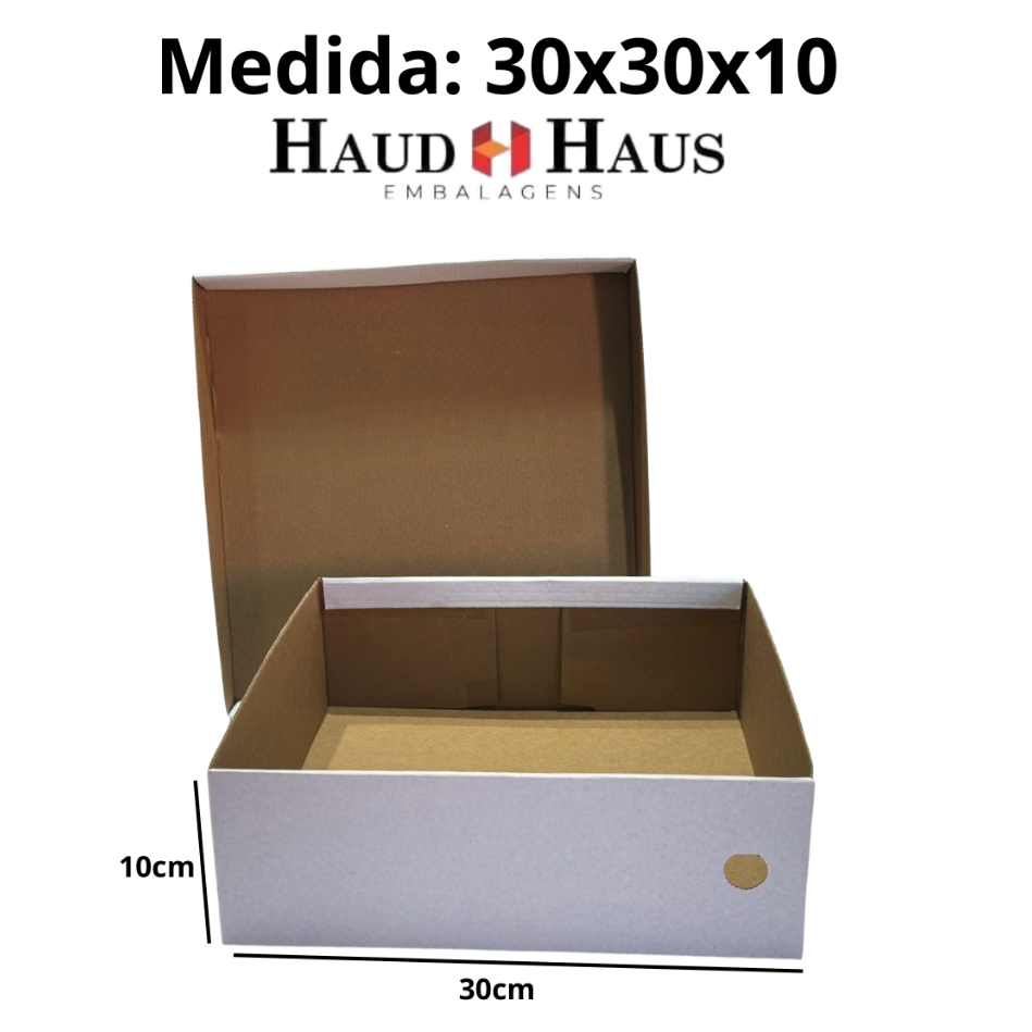 20 Caixa Presente de Papelão Rigido P/ Lembrancinhas Artesanatos Casamento - 30x30x10 LISA (BRANCO) em Oferta na Shopee