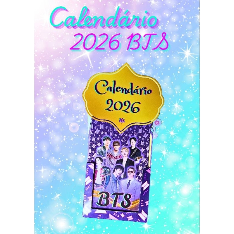 Calendario de Mesa Personalizado Bts 2026