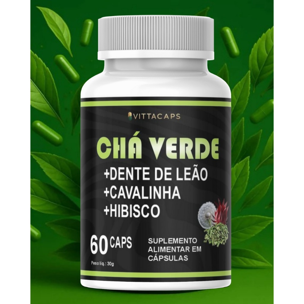 Chá Verde- 60 capsulas 500Mg- Ajuda na perda de Gordura.ENVIO IMEDIATO em Oferta na Shopee