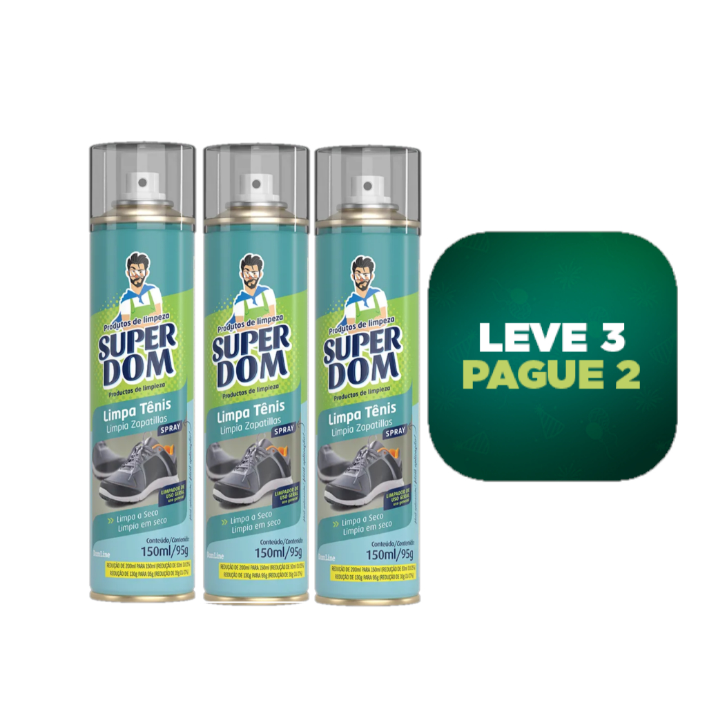 Limpa Tenis Espuma Clareador Super Dom 150ml