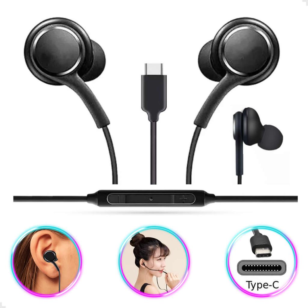 Fone de Ouvido Tipo C Microfone Controle de Volume Redução de Ruídos Compatível Samsung A M S Z em Oferta na Shopee