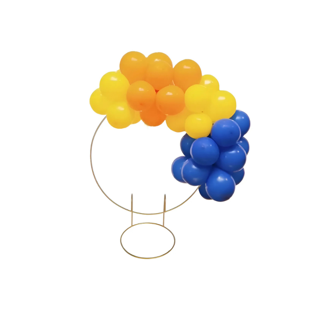 Arco De Mesa Pé Redondo Dourado Festa Bexiga Mini 50cm Dourado em Oferta na Shopee