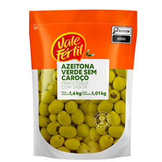 Azeitona Verde Inteira Sem Caroço - 1 kg em Oferta na Shopee