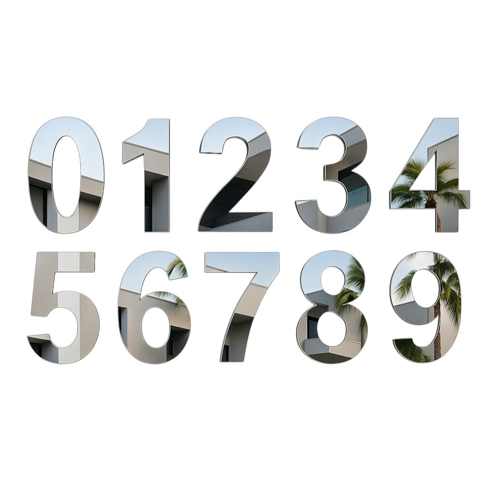 NÚMERO RESIDENCIAL AÇO INOX BRILHANTE 12CM FACE/ NÚMEROS PARA CASA em Oferta na Shopee