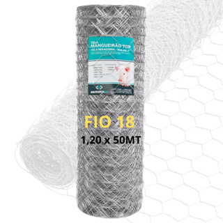 Tela Hexagonal Mangueirão 1,20m x 50m Galvanizado Fio 18  Malha 3"  Ideal para Cercas e Animais em Oferta na Shopee