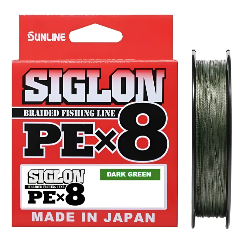 Linha Multifilamento 8 fios Sunline Siglon X8 Verde 300m