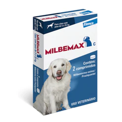 Vermífugo Milbemax Para Cães De 5kg A 25kg Com 2 Comprimidos