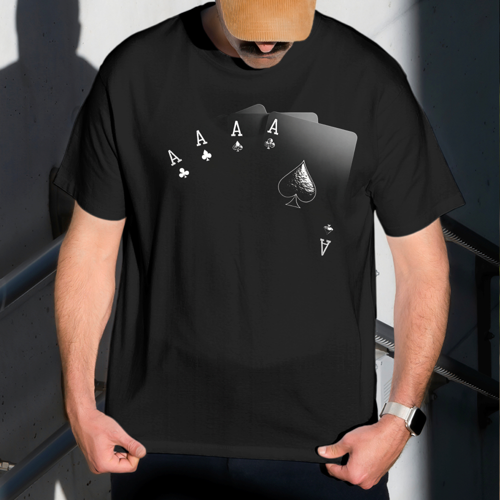 Camiseta Masculina Estampa Cartas Invisíveis 100% Algodão Estilo Conforto Diário Do Tamanho P ao GG