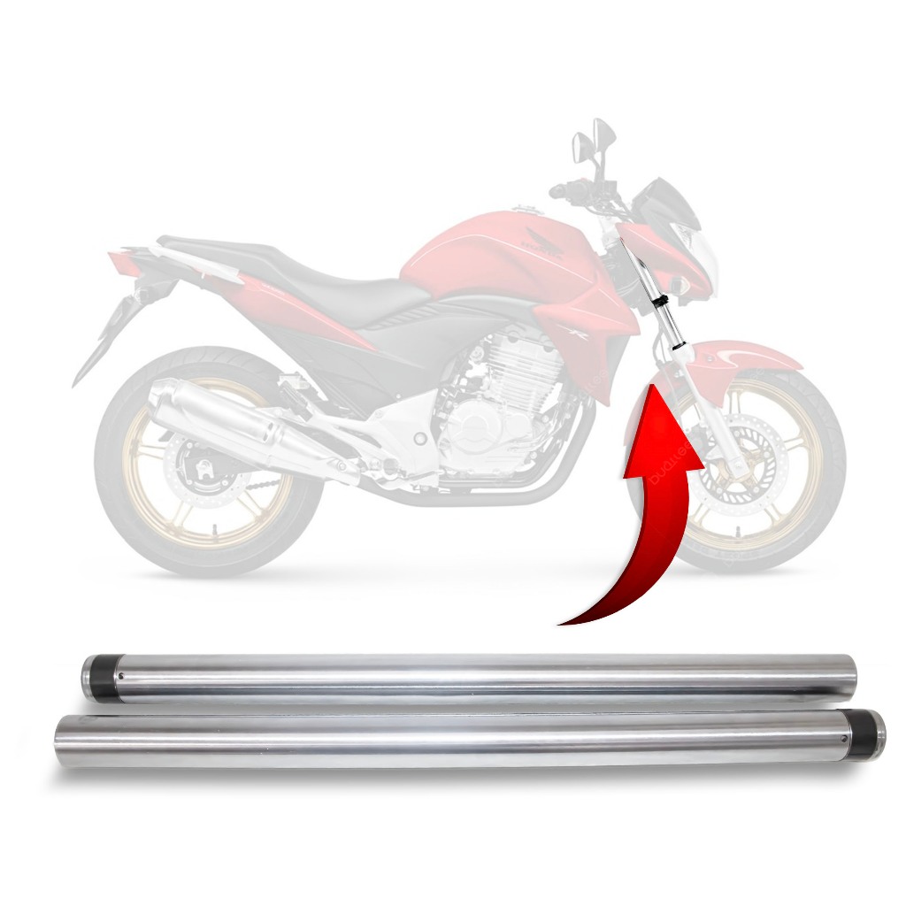 Par Tubo Interno Cilindro Bengala CB 300R 2009 a 2015 + Dois Retentor Bengala + Dois Guarda Po · foto 2
