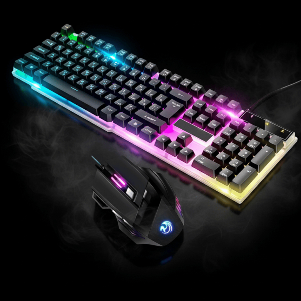Kit Gamer Teclado Semi Mecânico RGB ABNT2 + Mouse Gamer LED Iluminado Alta Precisão