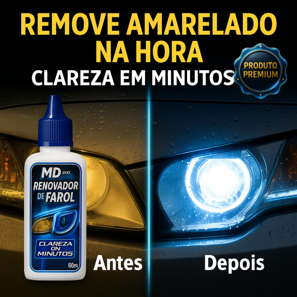 Revitalizador de Farol MD Car – Remove Amarelado, Fosco e Opacidade dos Faróis 60 ml - Imediato Top em Oferta na Shopee
