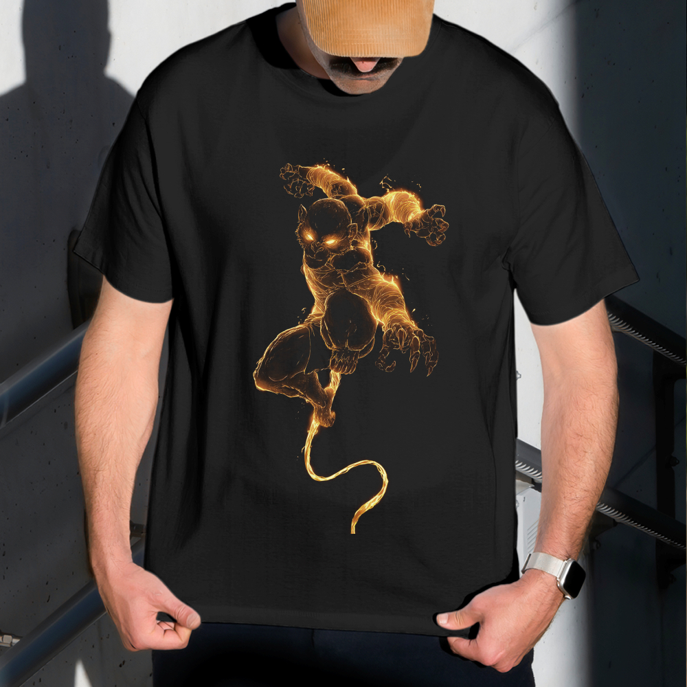 Camiseta Masculina Estampa Macaco Rei 100% Algodão Estilo Conforto Diário Do Tamanho P ao GG