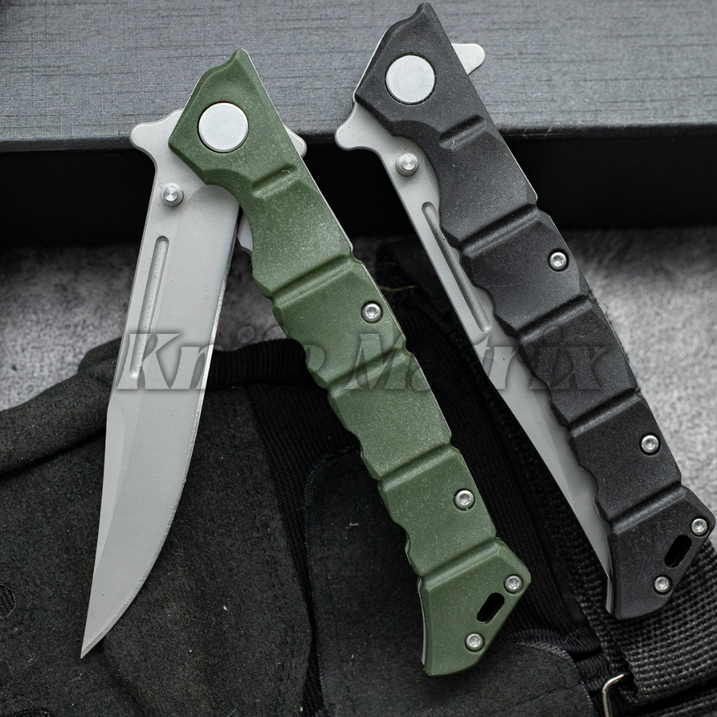 Canivete Medio Semi-Automático Top lâmina D2 com trava clip Tem Dois cores FP-09 KNIFE MATRIX