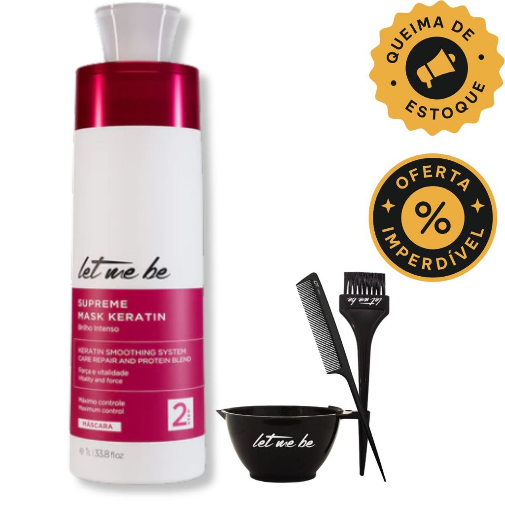 Let Me Be Passo 2 Progressiva Supreme Mask Keratin 1L em Oferta na Shopee