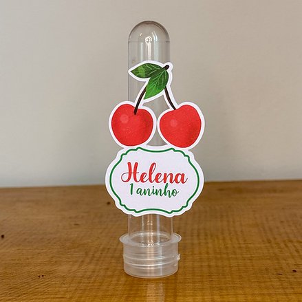 ENVIO RÁPIDO Tags Apliques Para Tubetes | Lembrancinhas | Aniversário | Mesversário | Personalizado | Cereja | Cerejinha