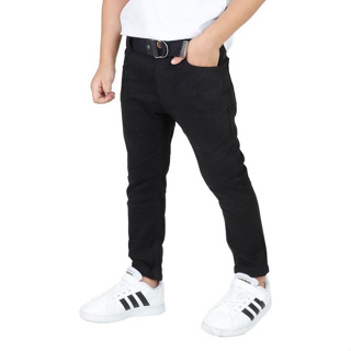 Calça Jeans Preta Infantil Skinny - Tecido Confortável Com Elastano - Básica Veste Bem em Oferta na Shopee