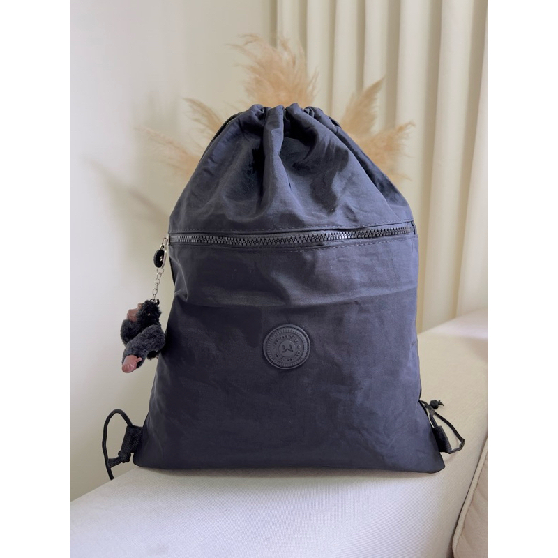 Mochila Saco Grande casual Escolar Feminina Masculina Nylon Tectel com Chaveiro