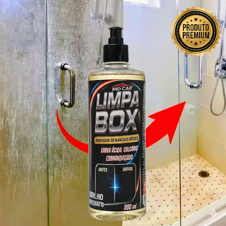 Limpa Box – Calcário e Manchas Esbranquiçadas em Vidros! Brilho Imediato! Limpador de Vidro💥✨TOP em Oferta na Shopee