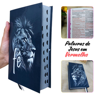 Biblia Sagrada Letra Média Jovem Harpa Cristã João Ferreira Almeida Masculina Palavras destacada em Oferta na Shopee