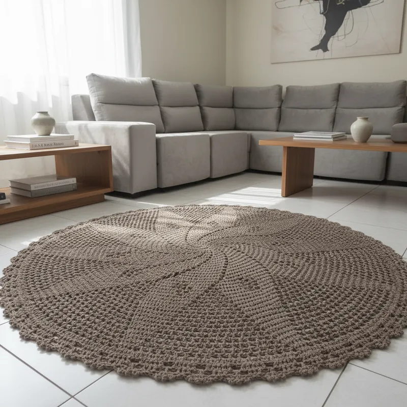 Tapete Crochê Redondo Grande - Comprar com Melhor Preço em Decoração