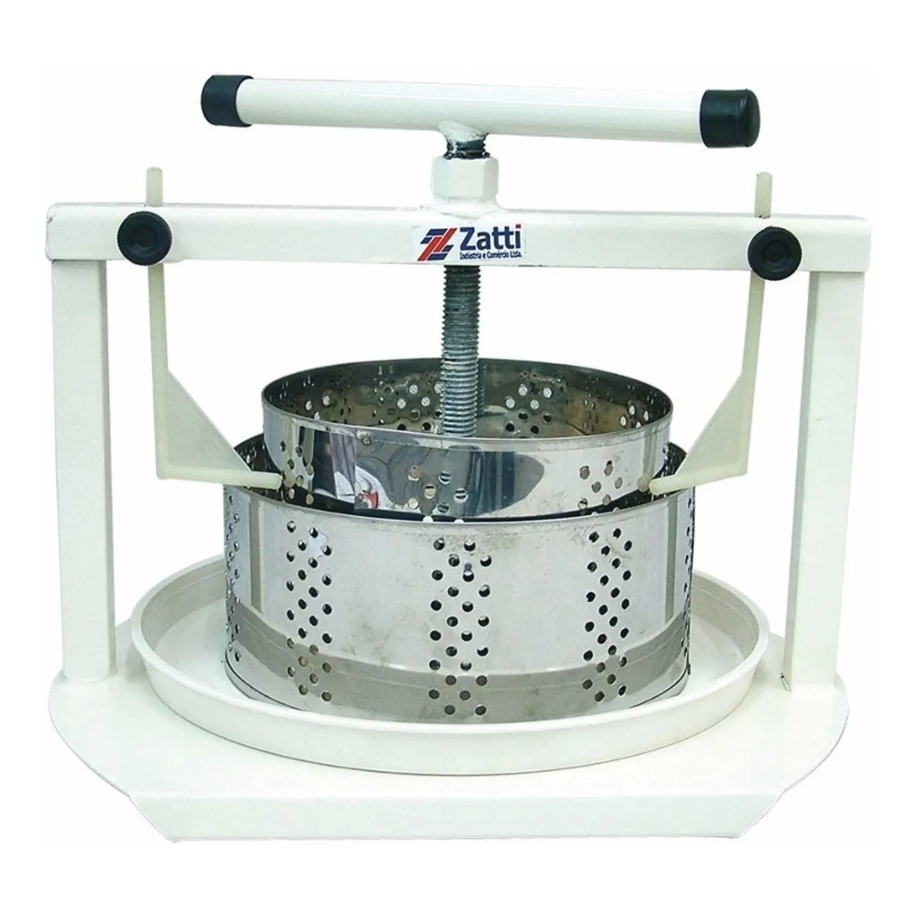 Maquina Prensa Para Queijos Zatti 2 Formas Inox Redondas 500g E 1kg