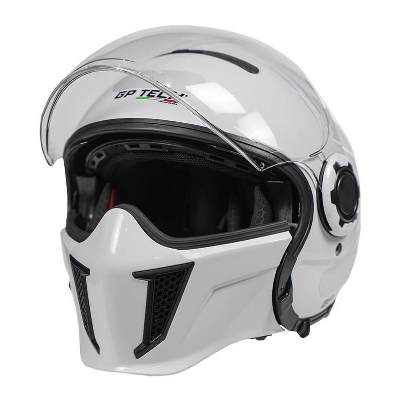 CAPACETE GP TECH  MOTO ZOOM MONO BRANCO OCULOS INTERNO QUEIXEIRA REMOVIVEL MOTOCICLISTA LEVE