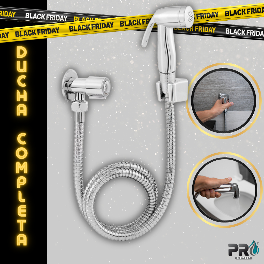 Ducha Higiênica Para Banheiro Lavabo Ducha Higiênica Íntima Chuveirinho Privada 1,20mt 100% COMPLETA em Oferta na Shopee