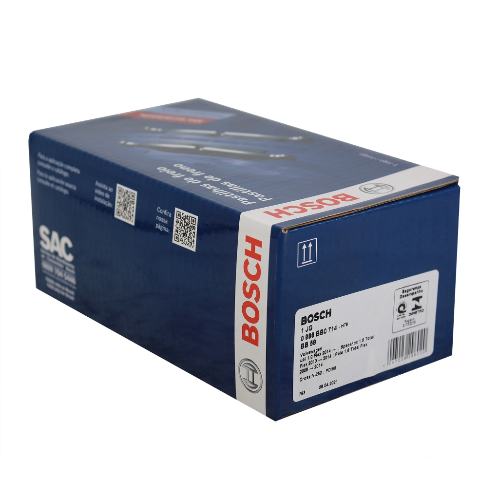 Jogo Pastilha Dianteira Vw POLO 1.0 MPI - 2018 2019 2020 Original Bosch Novo
