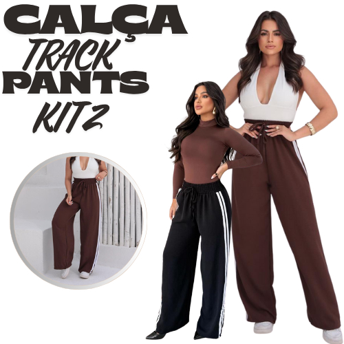 KIT 2 Calça Pantalona duna com listras laterias TrackPants em Oferta na Shopee