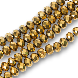 65 Miçangas Contas De Cristal Vidro Dourado 10mm Umbanda E Candomble em Oferta na Shopee