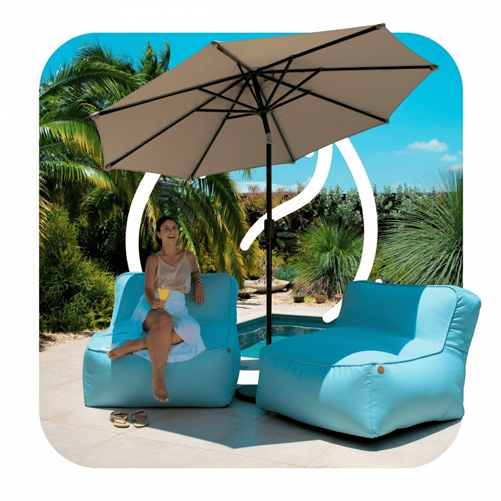 Poltrona Impermeável para Área Externa Joy Kit com 2  - Eco Flame Garden