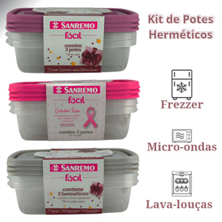 Conjunto 12 Potes Para Marmita 785ml - Freezer e Micro-Ondas  Sanremo em Oferta na Shopee