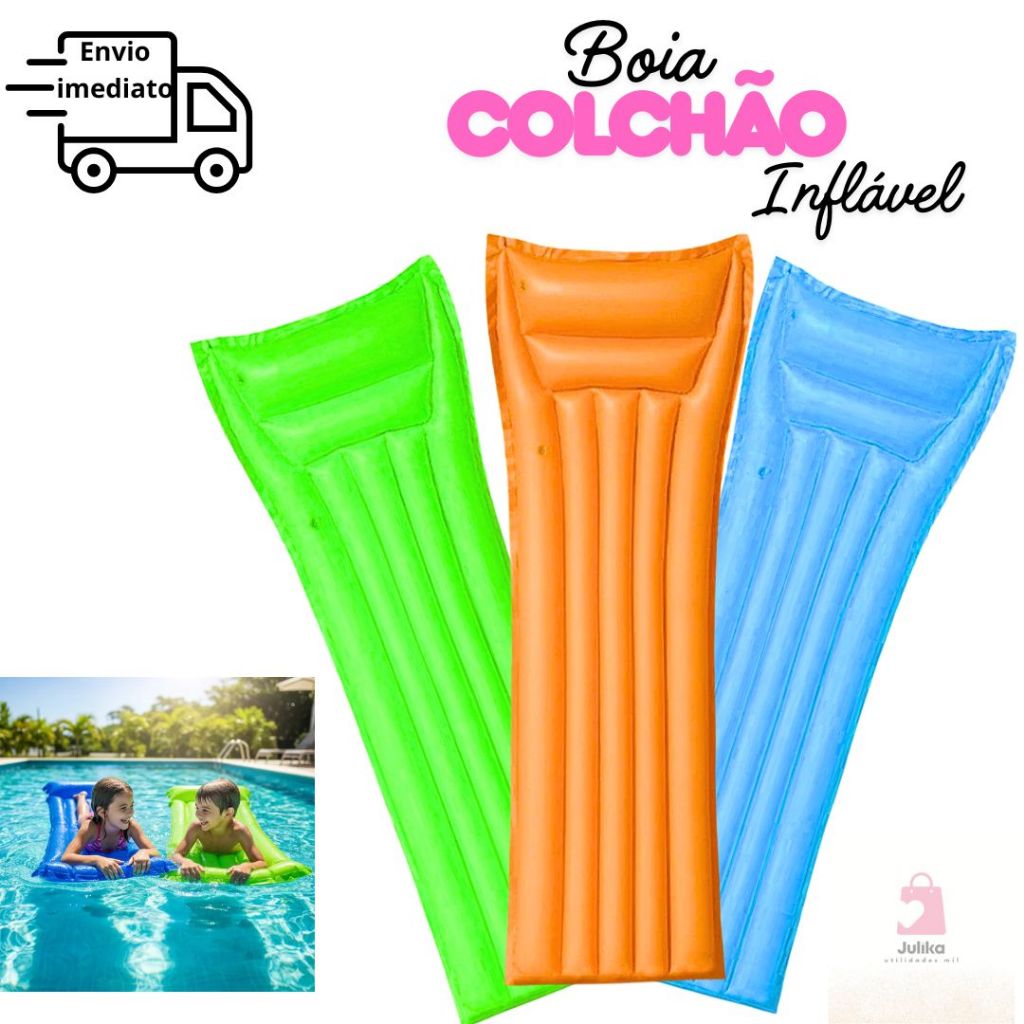Boia Colchão Inflável Flutuante 100%Pvc Resistente Para Crianças e Adultos Praia Piscina