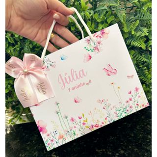 Sacolinha Surpresa Personalizada Jardim das Borboletas com Laço | Lembrancinhas | Festa Aniversário | Lancheirinha em Oferta na Shopee