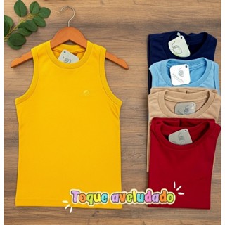 Camiseta Básica Regata Infantil Menino Masculina 100% Algodão Premium Malha Menegotti em Oferta na Shopee