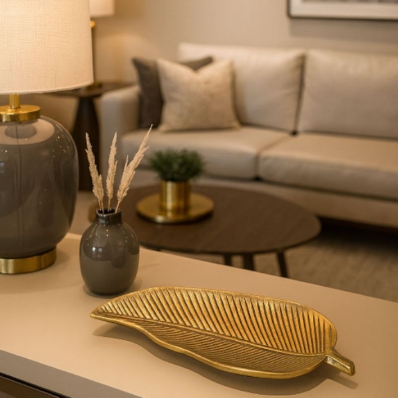 Centro de mesa em Resina Dourado envelhecido porta treco adorno enfeite Bandeja Decoração Luxo