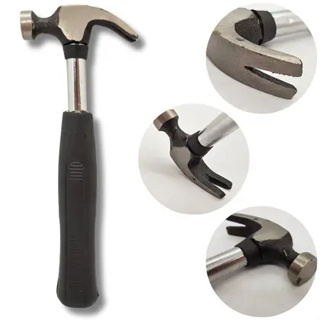 Martelo Unha Cabo Metal Emborrachado Hobby Profissional Vários Tamanhos A Escolha Multiuso em Oferta na Shopee
