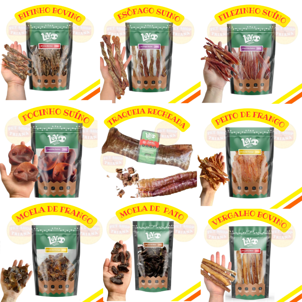 Mordedor Petisco Natural Luv Petiscos para Cachorro Cães Gato Pet