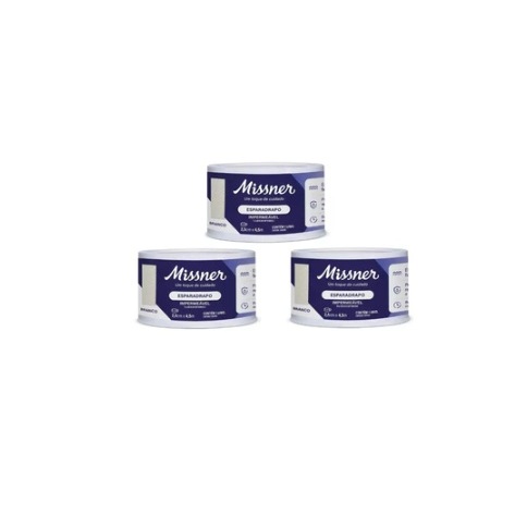 Kit C/ 3 Unidades Esparadrapo Impermeável 2,5cm x 4,5m (Branco) - Missner