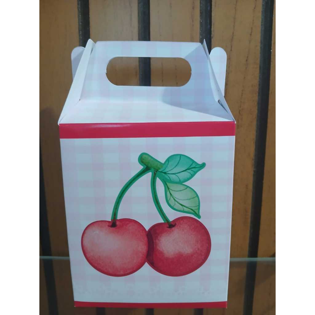 Caixa Maleta Cerejinha  -  kit festa de aniversário - PEGUE E MONTE / LEMBRACINHA PERSONALIZADA