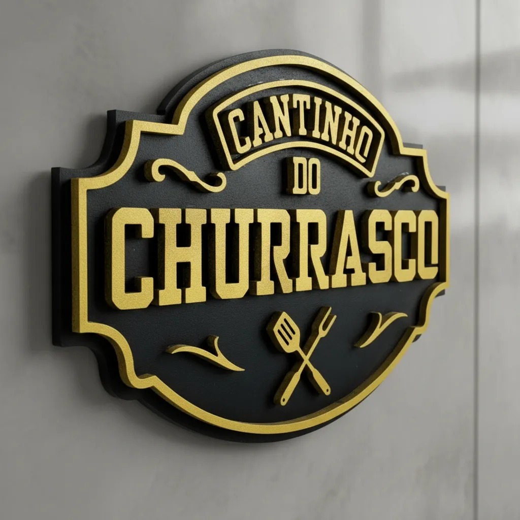 Placa Decorativa 3D Cantinho do churrasco em Oferta na Shopee