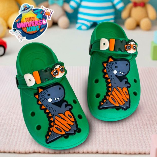 Babuche Rex Infantil Dinossauro - Chinelo Sandália Confortável Antiderrapante Menino Menina estiloso