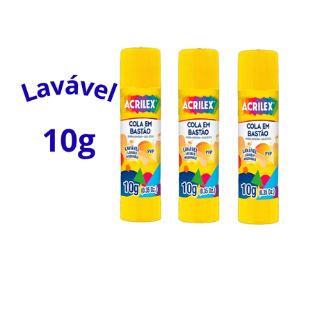 KIT 3 Cola Escolar Em Bastão 10G em Oferta na Shopee